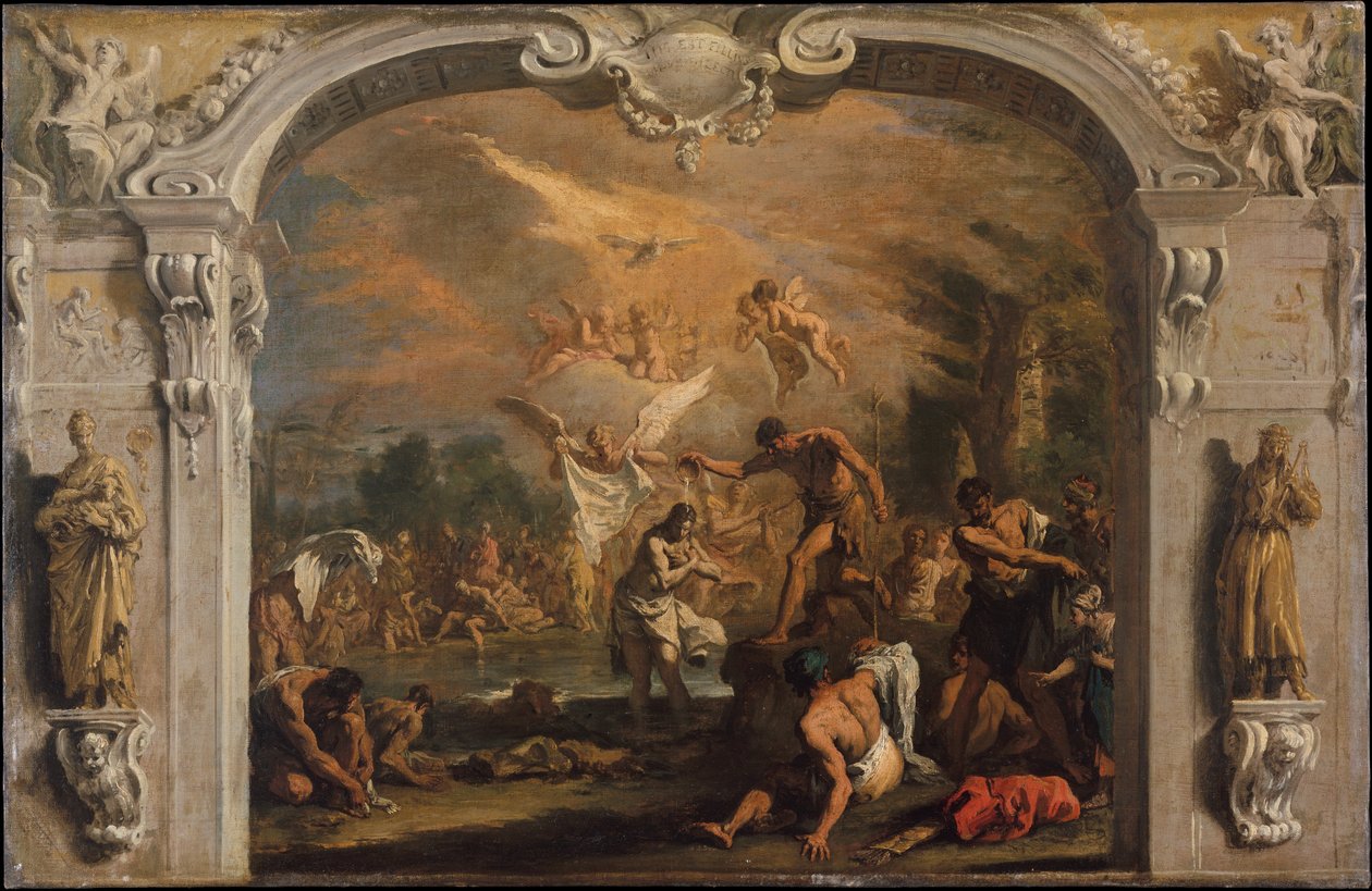 Die Taufe Christi, ca. 1713-14 von Sebastiano Ricci