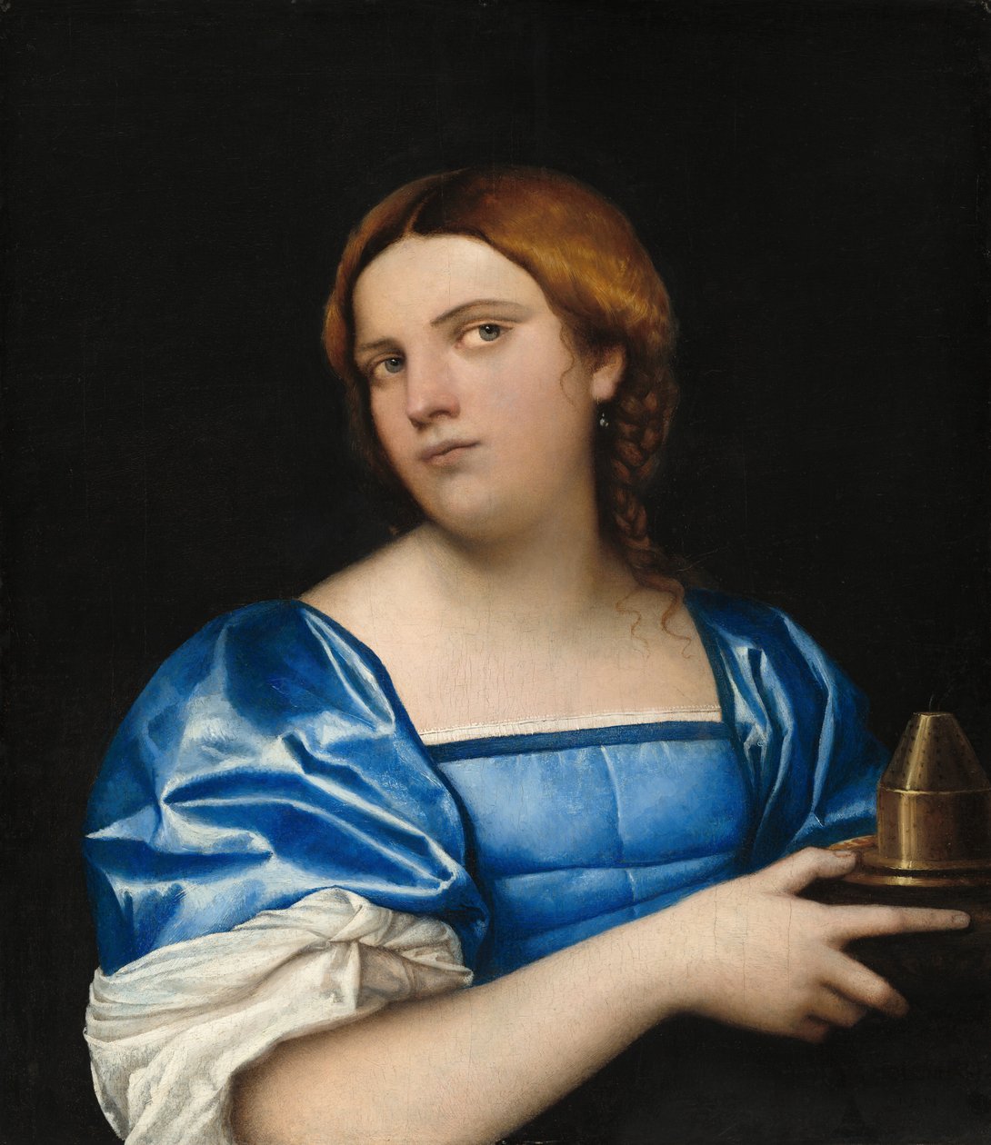 Porträt einer jungen Frau als kluge Jungfrau von Sebastiano del (c.1485-1547) Piombo