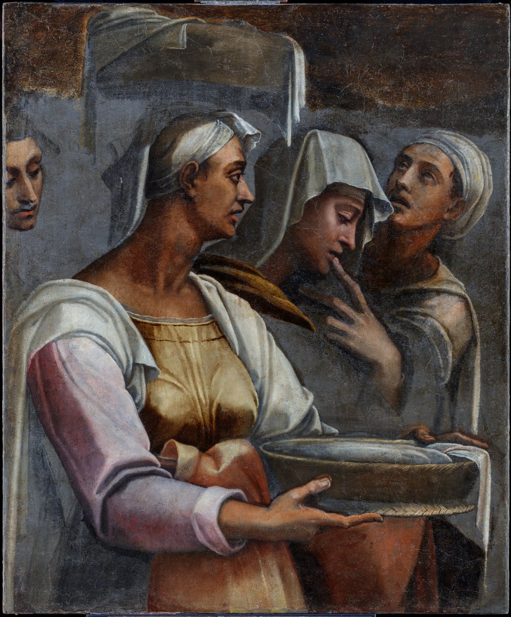 Die Heimsuchung - Drei Figuren von Sebastiano del (c.1485-1547) Piombo
