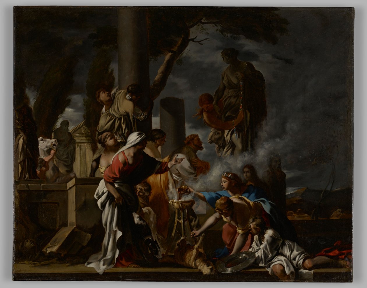 König Salomo opfert den Idolen von Sébastien Bourdon