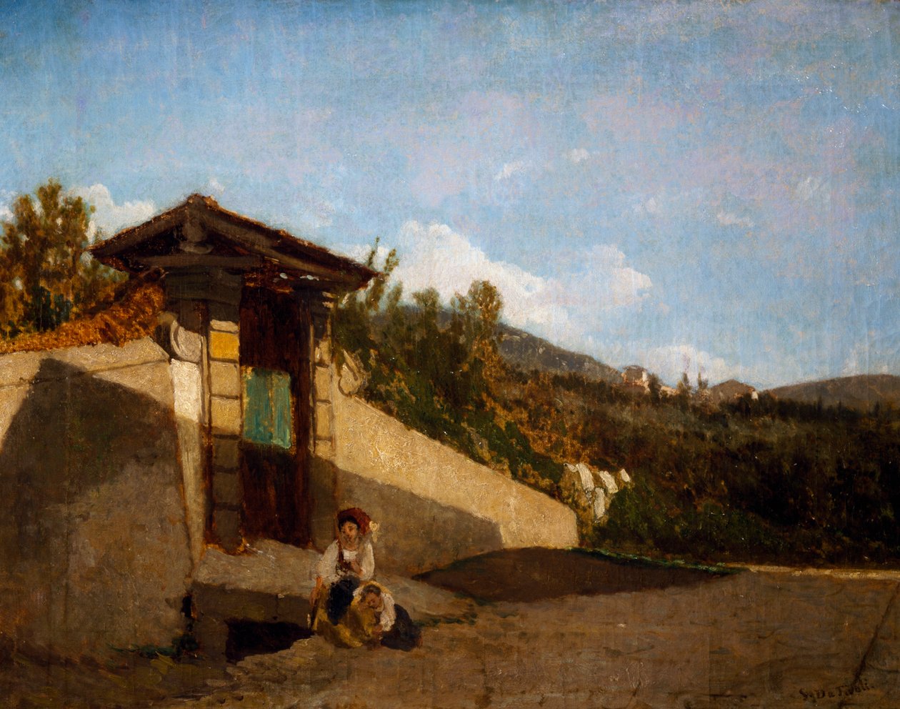 Portikus der Villa Toscana, ca. 1861 von Serafino de Tivoli