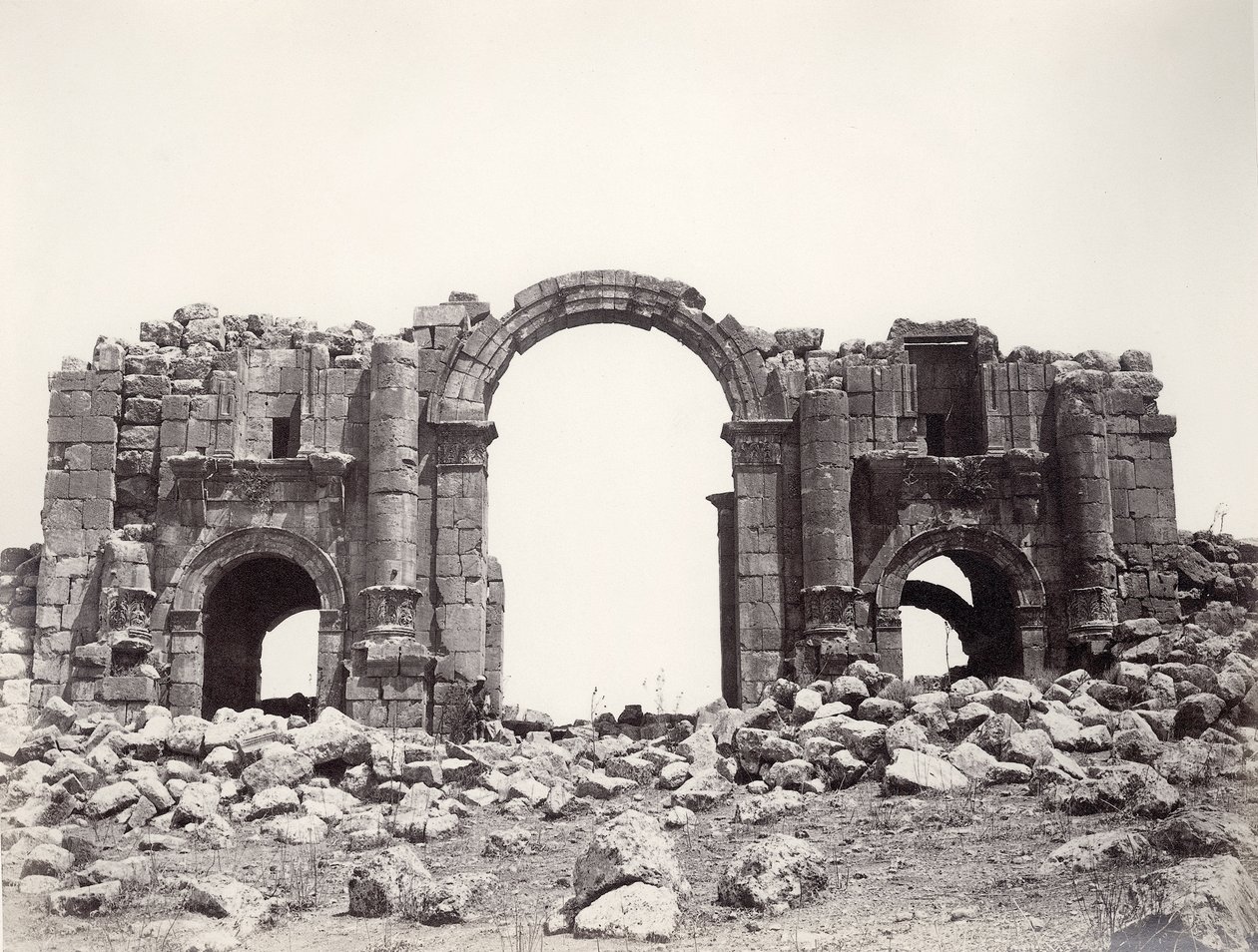 Hadriansbogen am Eingang zu Jerash von Sergeant Henry Phillips