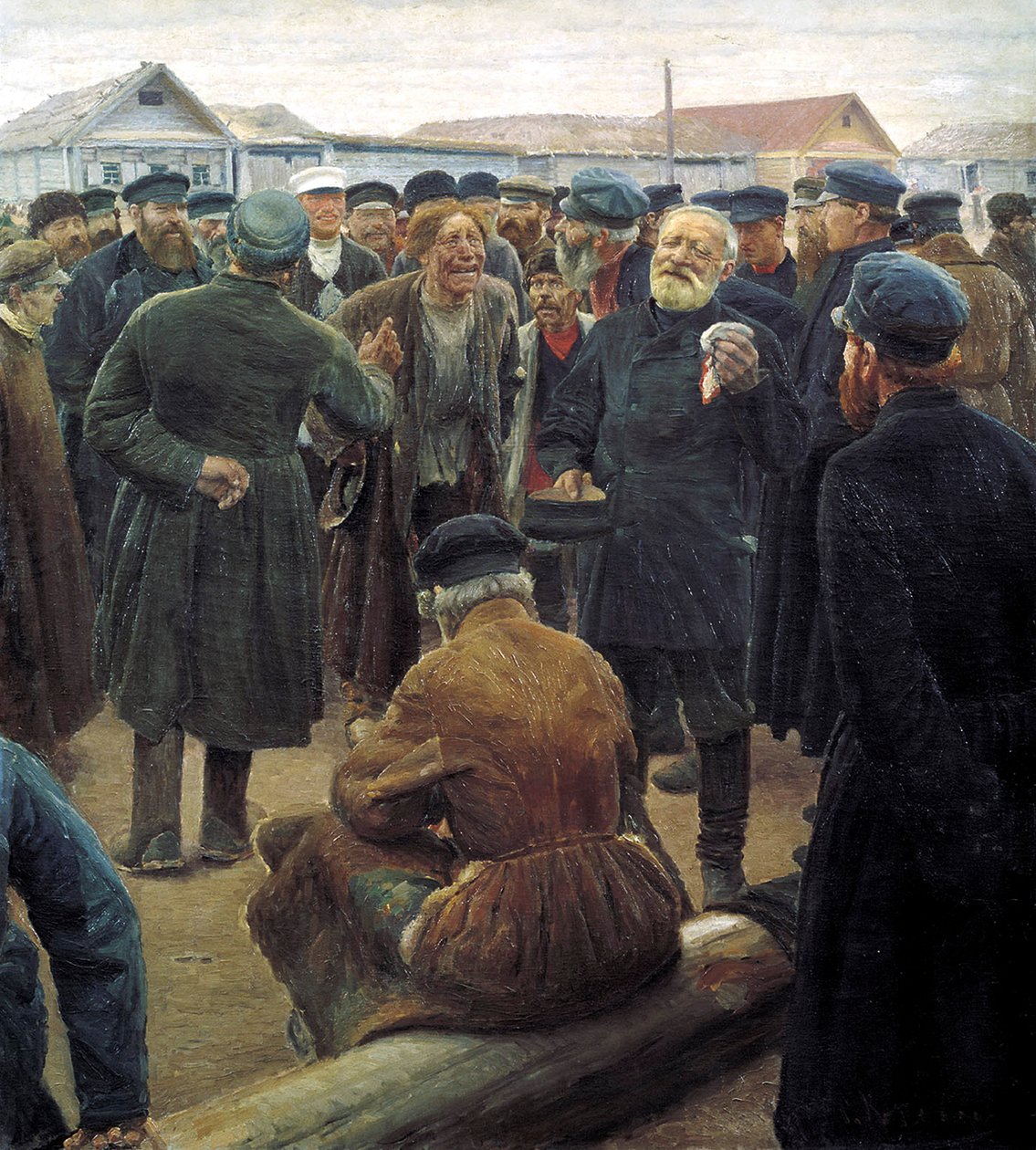 Bei der Gemeindesitzung auf dem Land, 1893 von Sergei Alexeevich Korovin