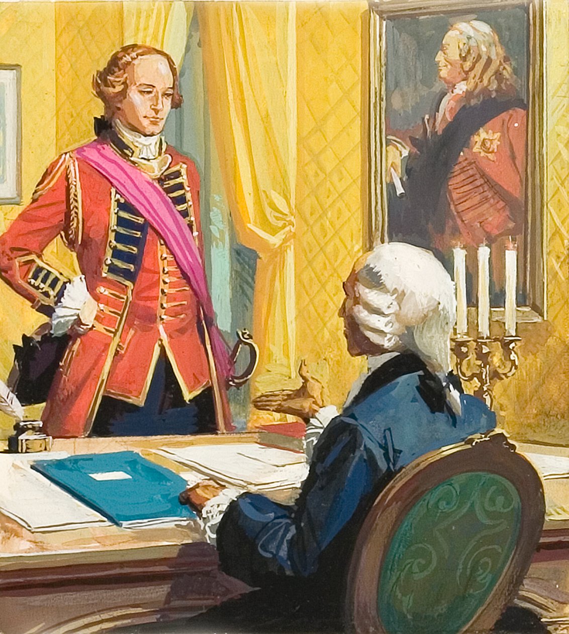 James Wolfe wird vom britischen Premierminister William Pitt ernannt von Severino Baraldi