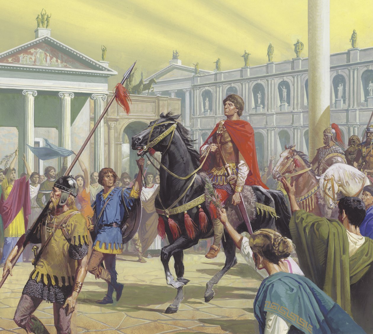Theoderich zieht im Jahr 500 n. Chr. in Rom ein von Severino Baraldi