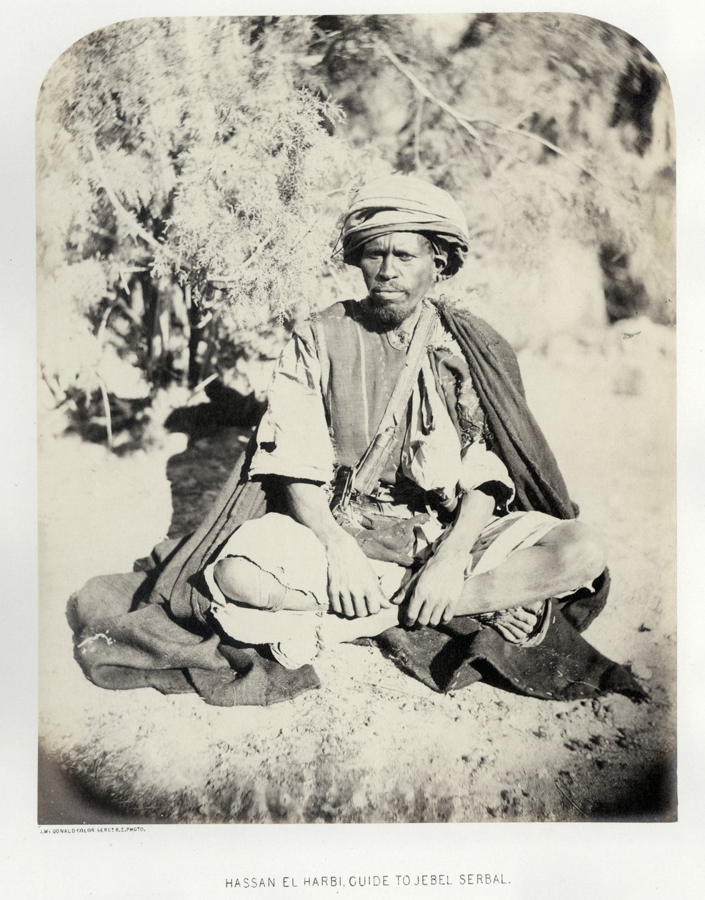 Hassan el Harbi, Führer zum Jebel Serbal, 1868 von Sgt. James M. McDonald