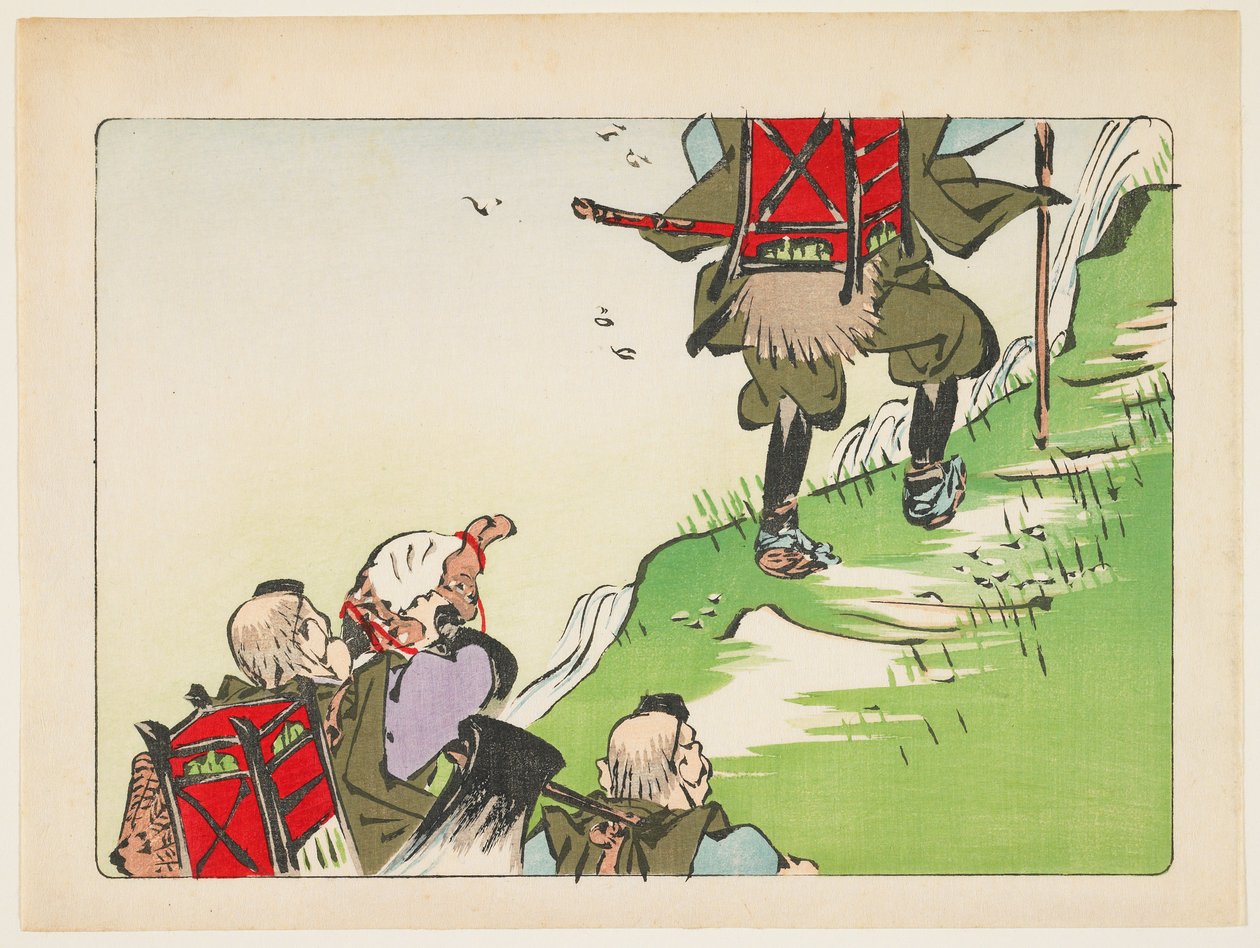 (Prozession von Pilgern) von Shibata Zeshin