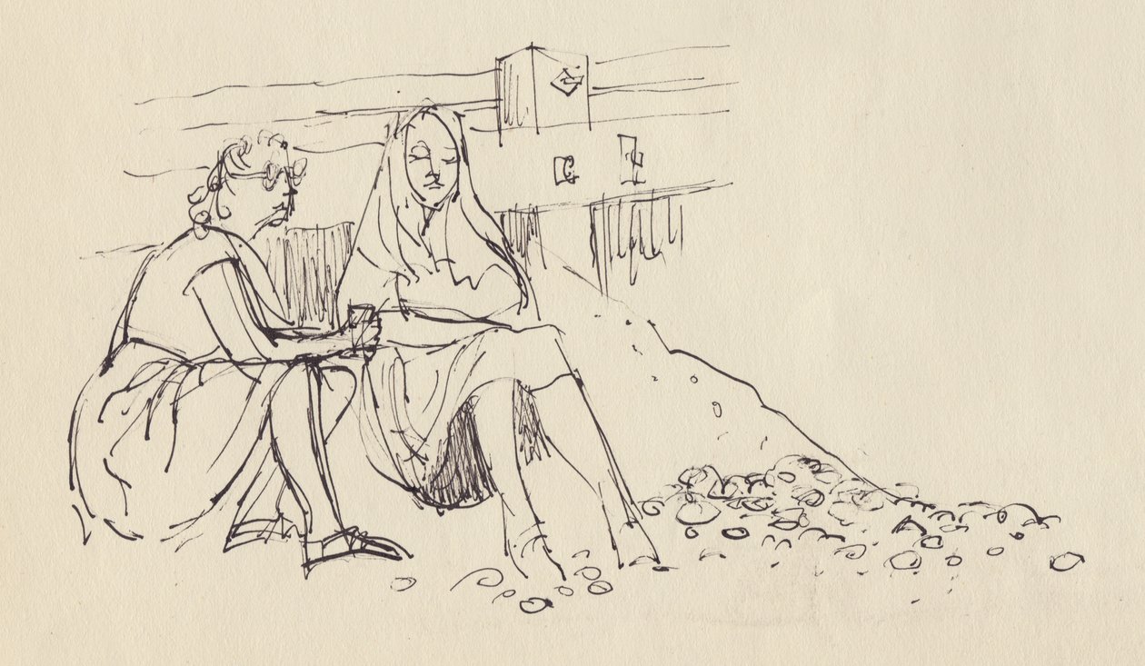 Frauen am Strand, Südküste Englands von Shirley Markham