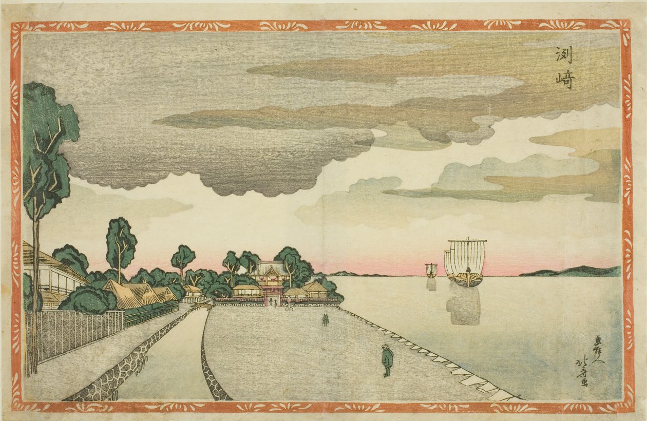 Susaki, aus der Serie "Neue Perspektivbilder (Shin uki-e)" von Shotei Hokuju