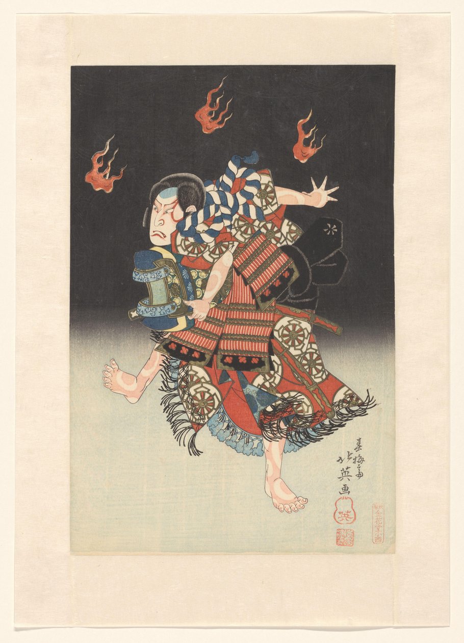 Nakamura Shikan II als der Fuchs (kitsune) Genkurō im Theaterstück 