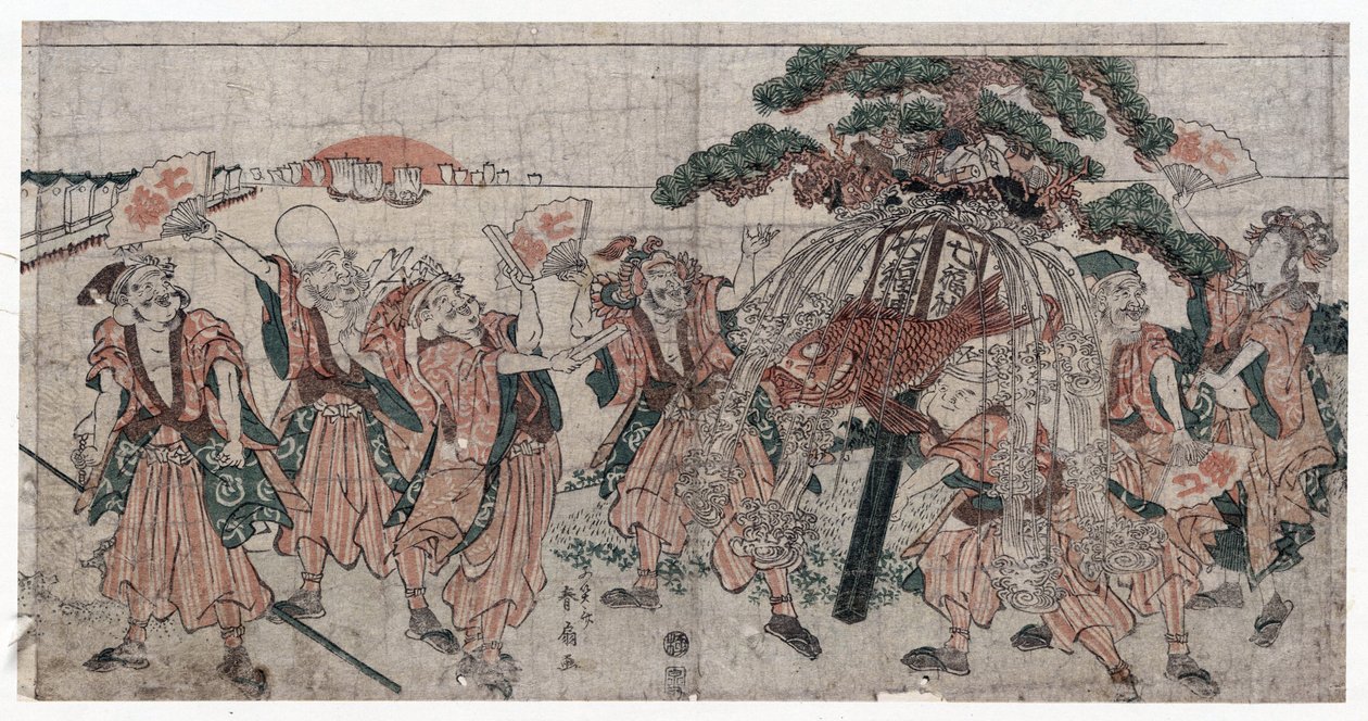 Sieben Glücksgötter von Shunsen Katsukawa