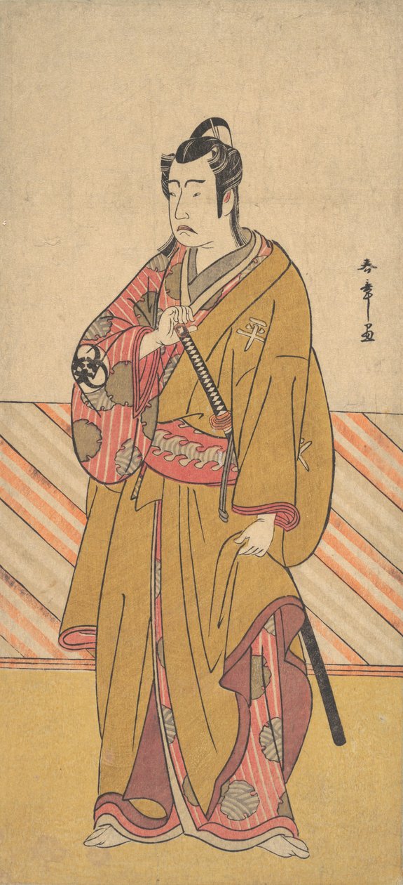 Der Schauspieler Bando Mitsugoro I als einer der Conen Otoko oder fünf Kyokaku, ca. 1778 von Shunsho