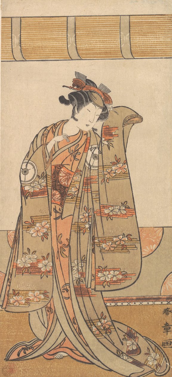 Der vierte Iwai Hanshiro als Frau, 1773 oder 1774 von Shunsho