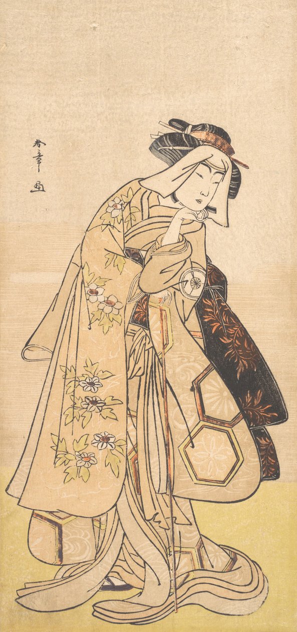 Der vierte Iwai Hanshiro als Frau, ca. 1779 von Shunsho