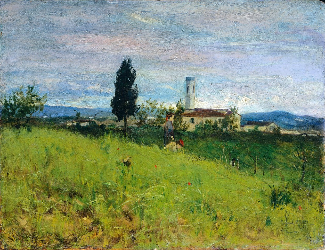 Kirche auf dem Land von Silvestro Lega