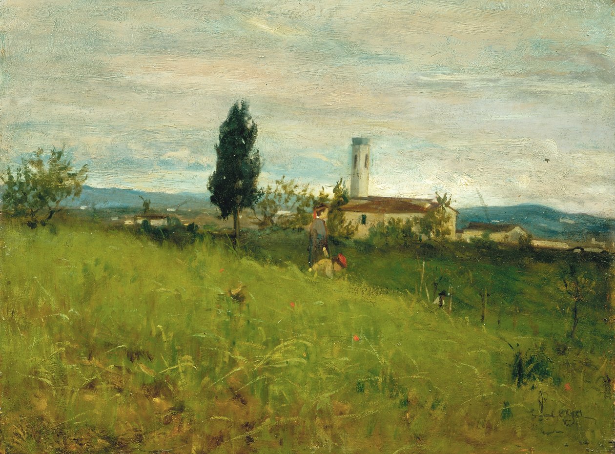 Kleine Kirche auf dem Land von Silvestro Lega