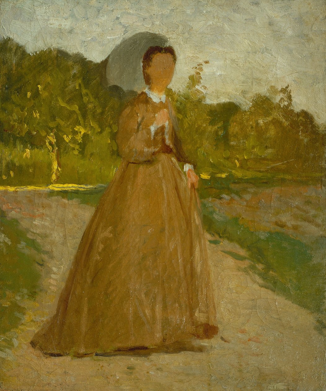 Frau im Garten, um 1864 von Silvestro Lega