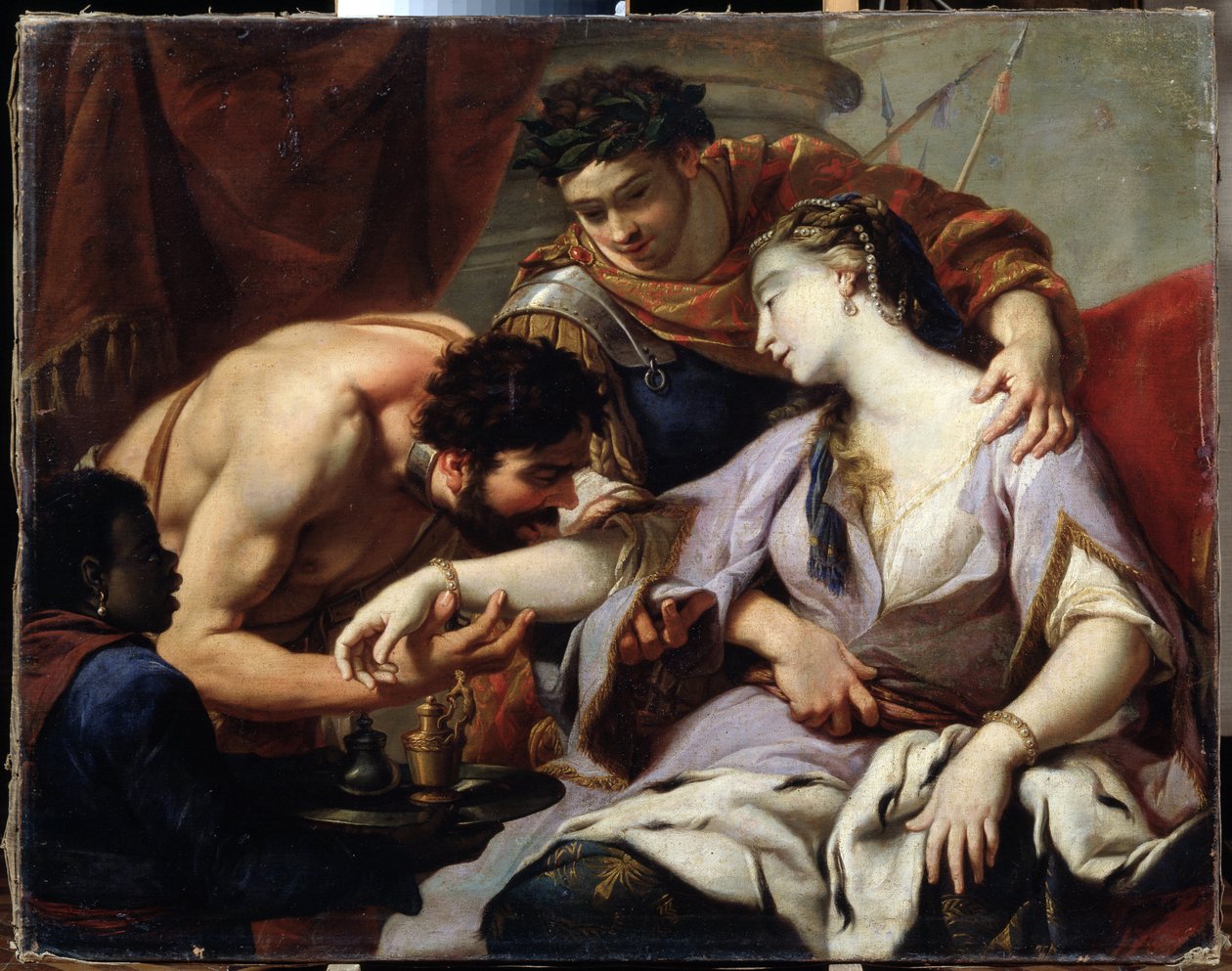 Königin und Sklavin. Gemälde der Schule von Simon Vouet (1590-1649) von Simon (circle of) Vouet