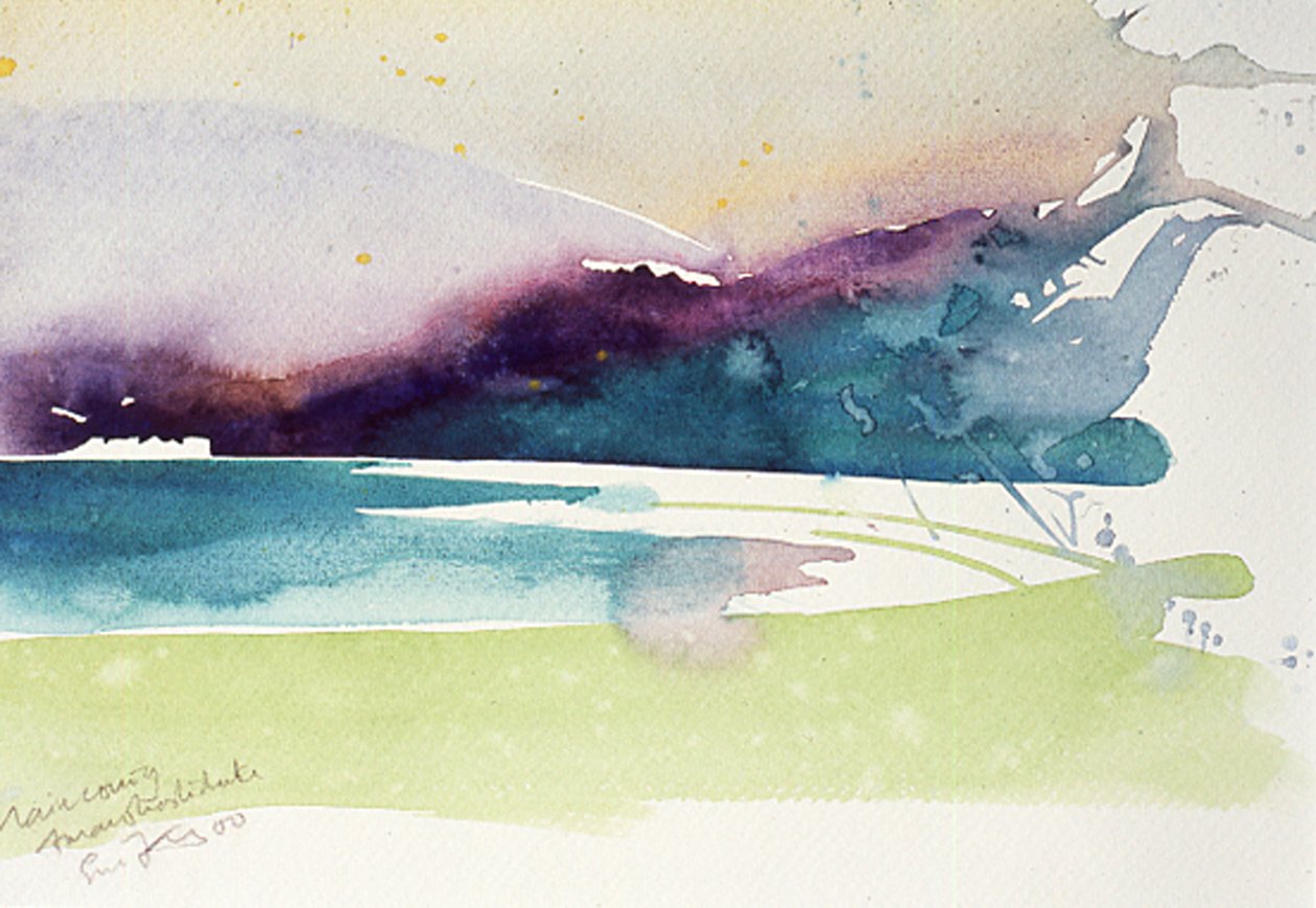 Regen kommt Amanohashidate, 2000 von Simon Fletcher