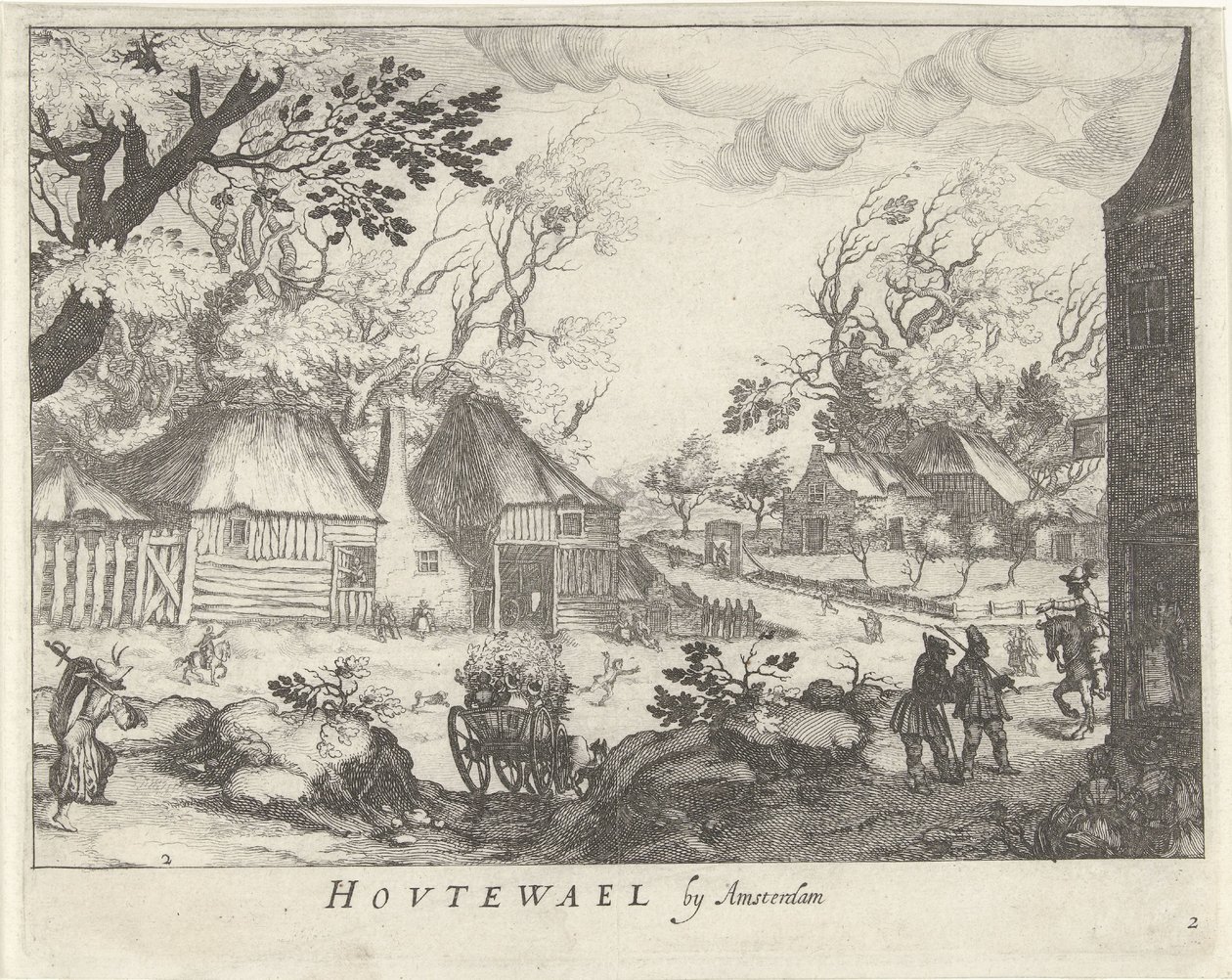 Ansicht von Houtewael bei Amsterdam von Simon Frisius