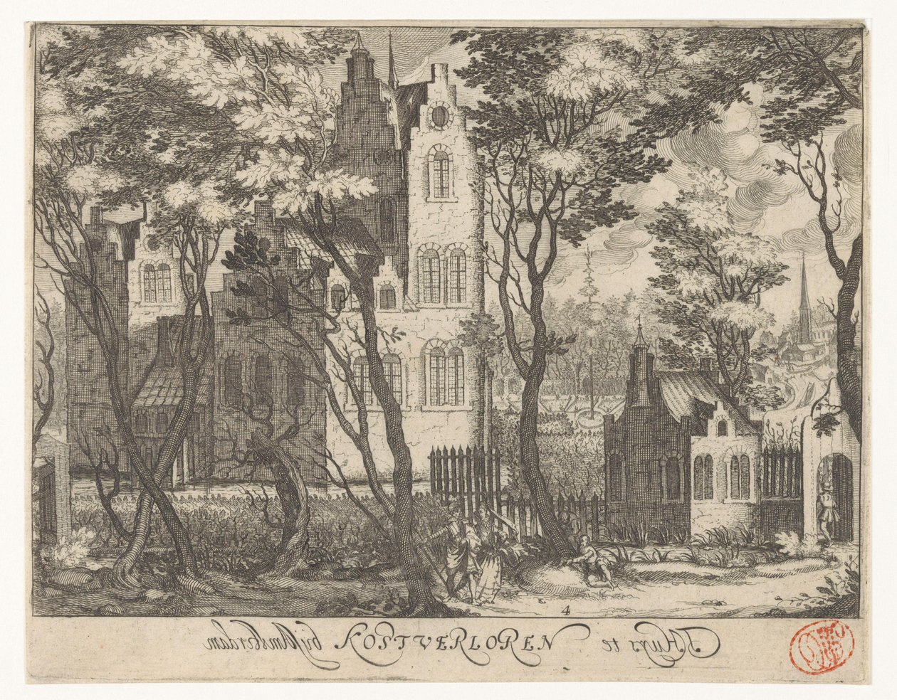 Ansicht von Huis Kostverloren bei Amsterdam von Simon Frisius
