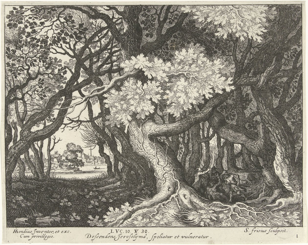 Überfall auf einen Mann im Wald von Simon Frisius