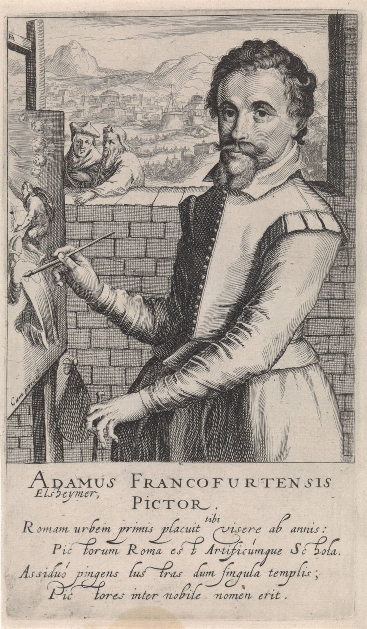 Porträt von Adam Elsheimer von Simon Frisius
