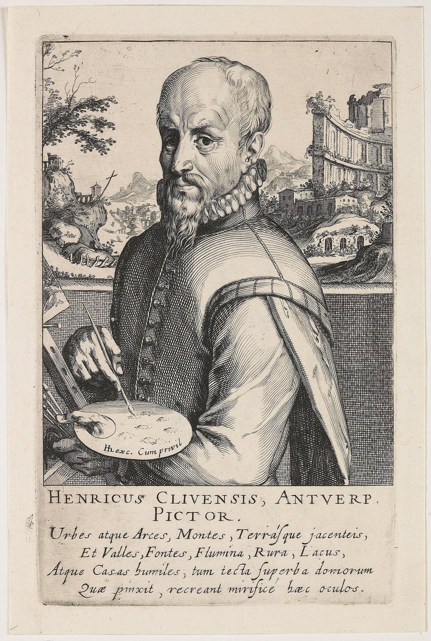 Porträt von Hendrik van Cleef von Simon Frisius