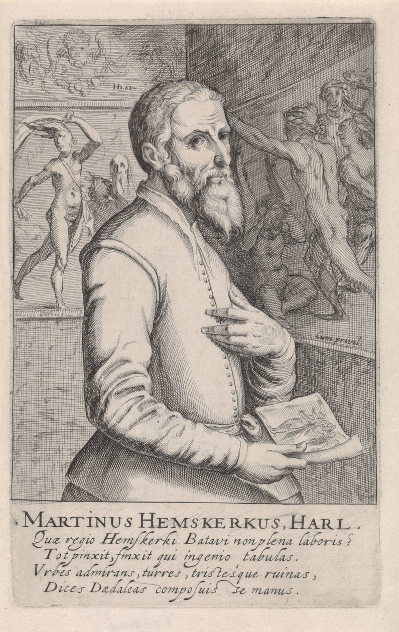 Porträt von Maarten van Heemskerck von Simon Frisius