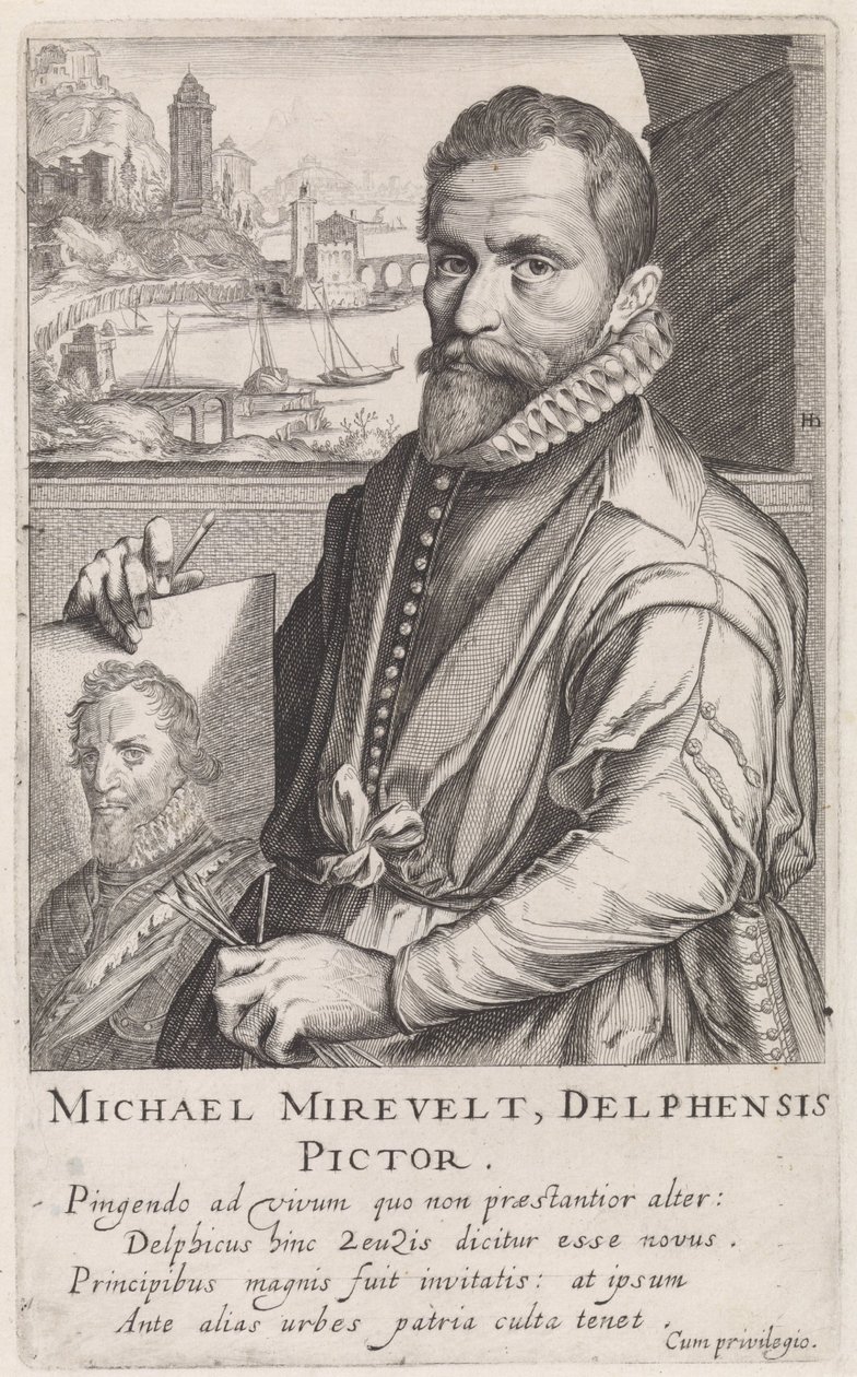 Porträt von Michiel Jansz. van Mierevelt von Simon Frisius