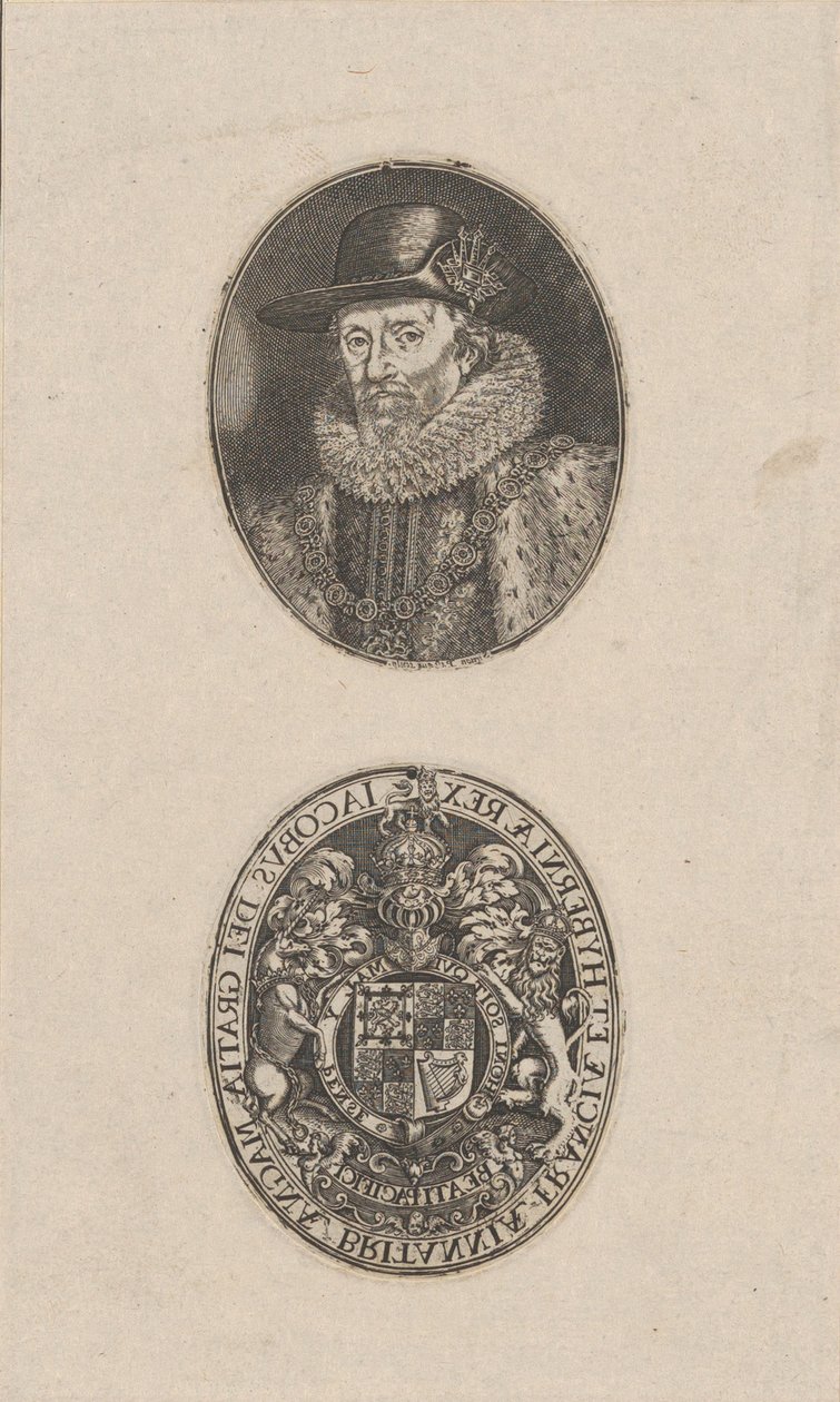 James I., König von England, ca. 1616 von Simon de Passe