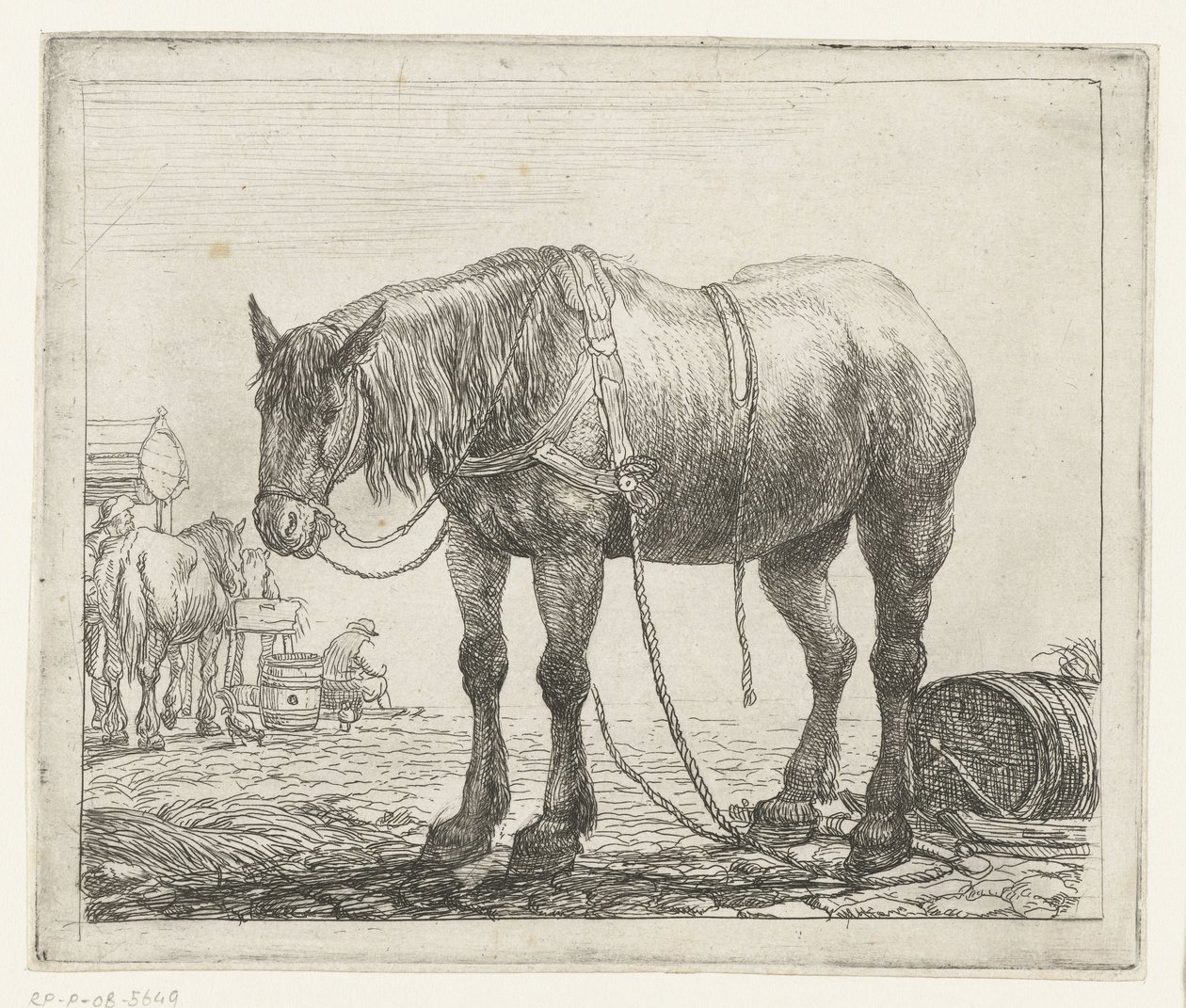 Ruhendes Arbeitspferd (Verschiedene Tiere) von Simon de Vlieger