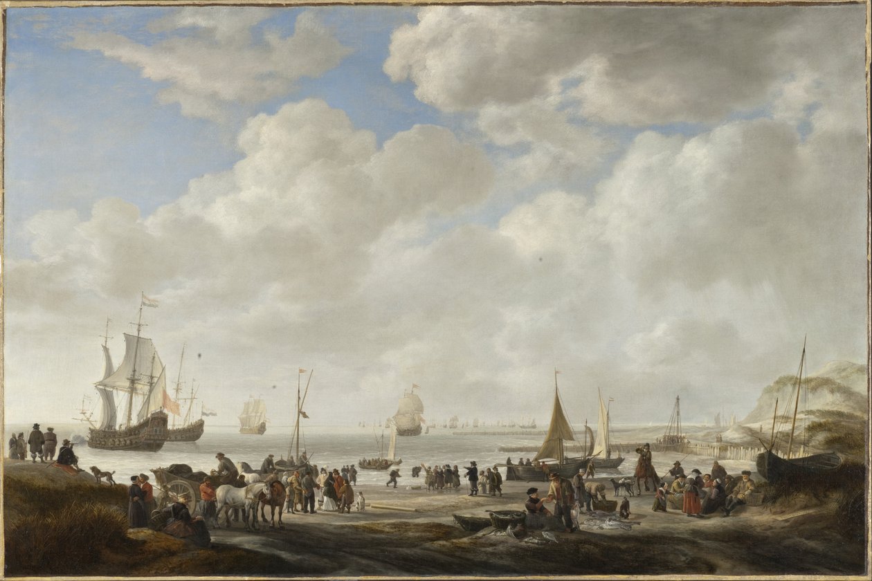Ansicht eines Strandes von Simon de Vlieger