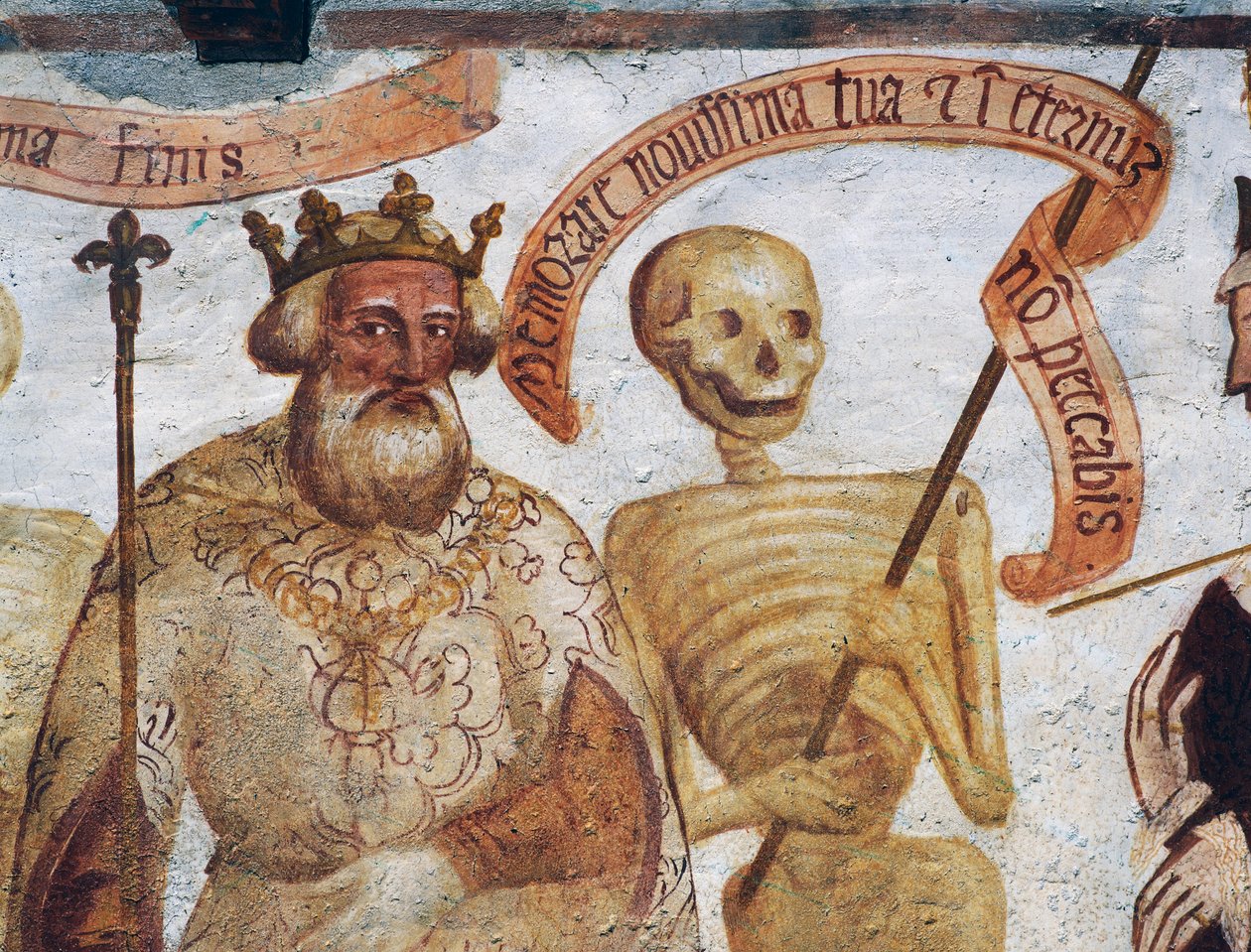 Der Tod mit dem König (Detail) von Simone II Baschenis