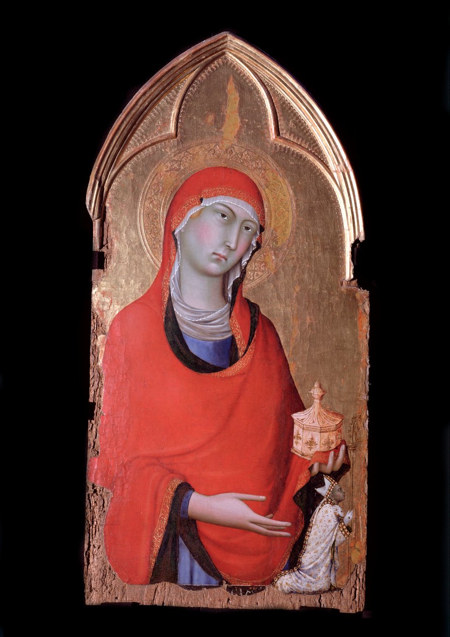 Orvieto-Polyptychon, Maria Magdalena und der Stifter von Simone Martini