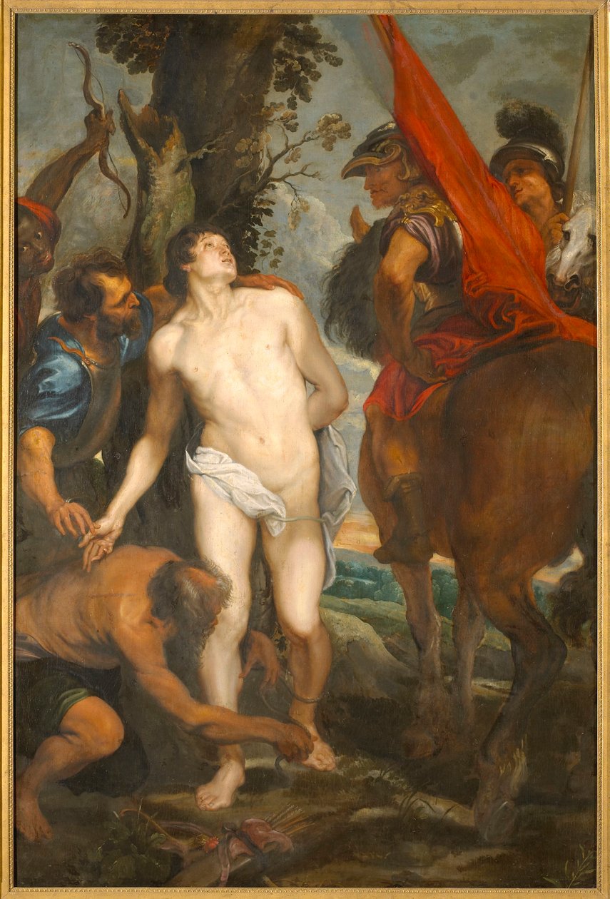Heiliger Sebastian zur Märtyrerschaft gebunden von Sir Anthony van Dyck