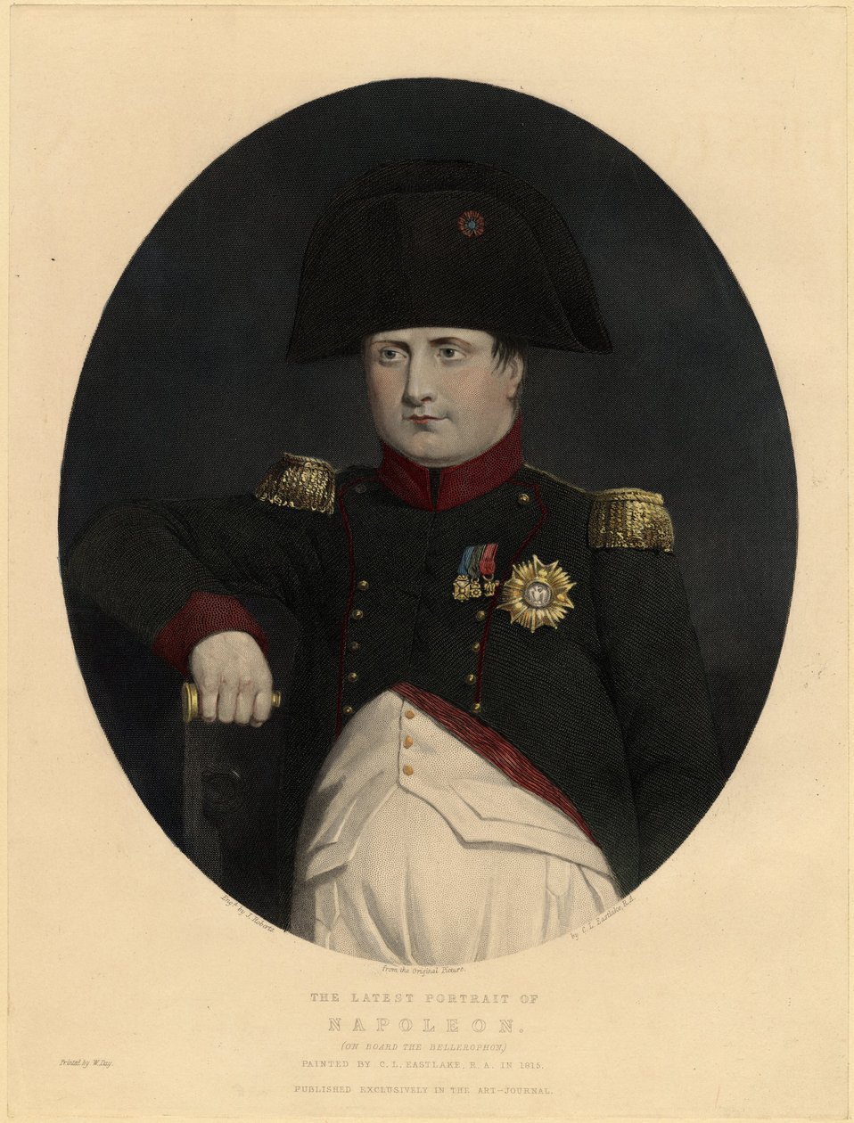 Letztes Porträt von Napoleon an Bord der Bellerophon, 1815 von Sir Charles Lock Eastlake