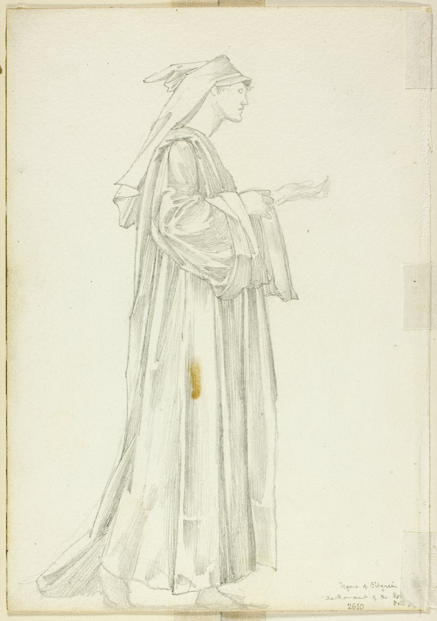 Studie eines Pilgers für Romaunt of the Rose von Sir Edward Burne Jones