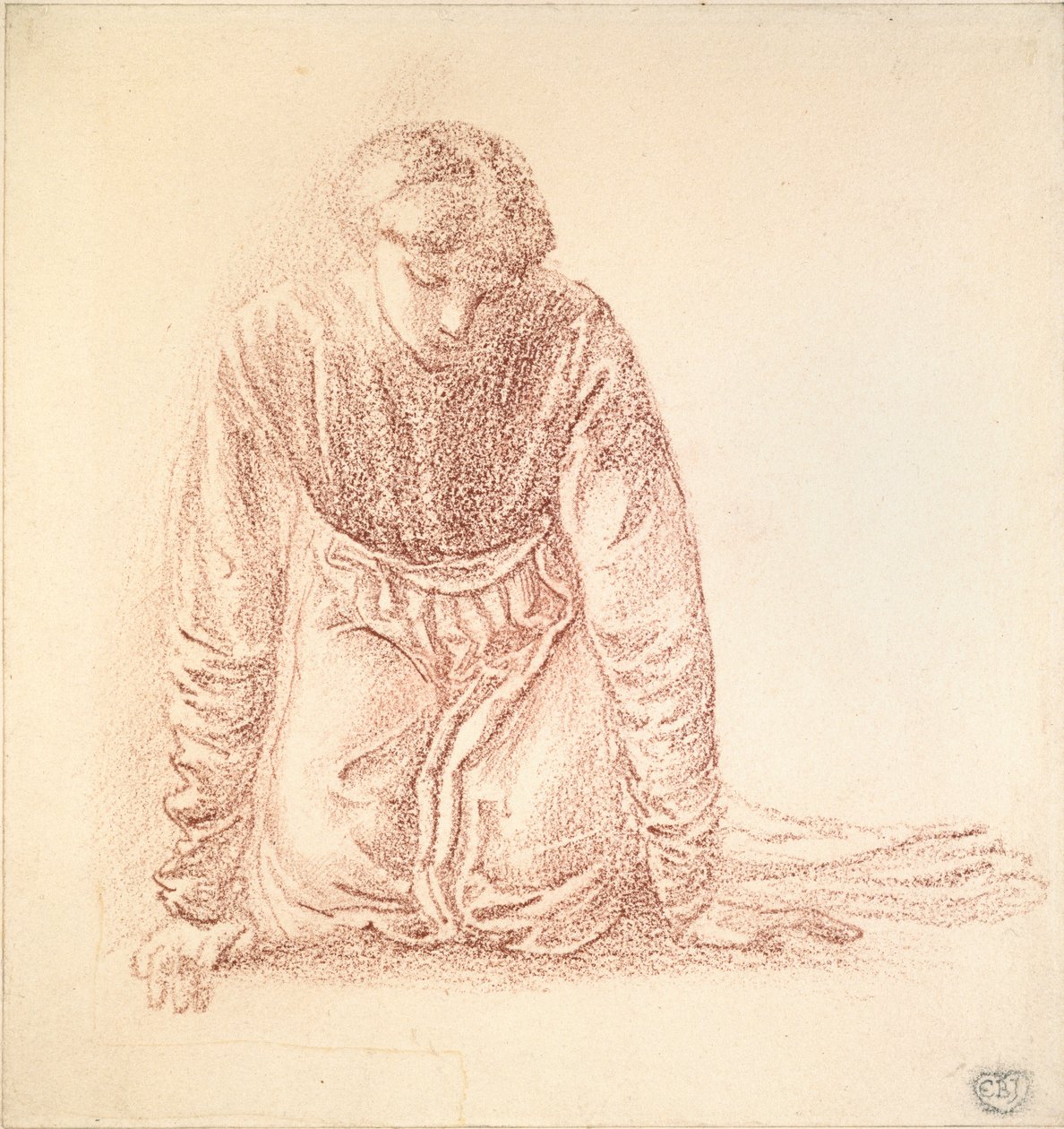 Kniende Figur einer Frau, spätes 19. Jahrhundert von Sir Edward Coley Burne Jones