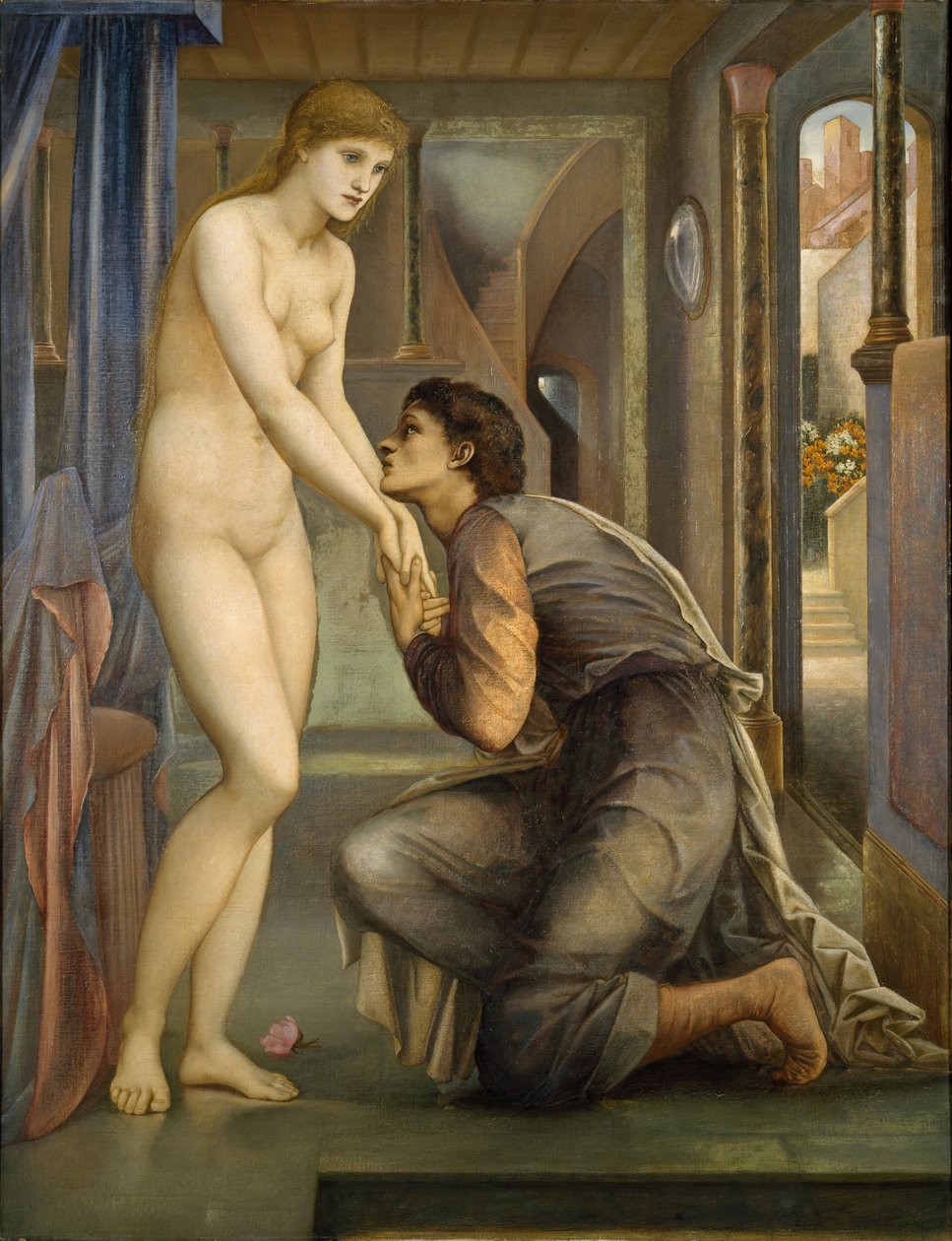 Pygmalion und das Bild - Die Seele erreicht, 1878 von Sir Edward Coley Burne Jones