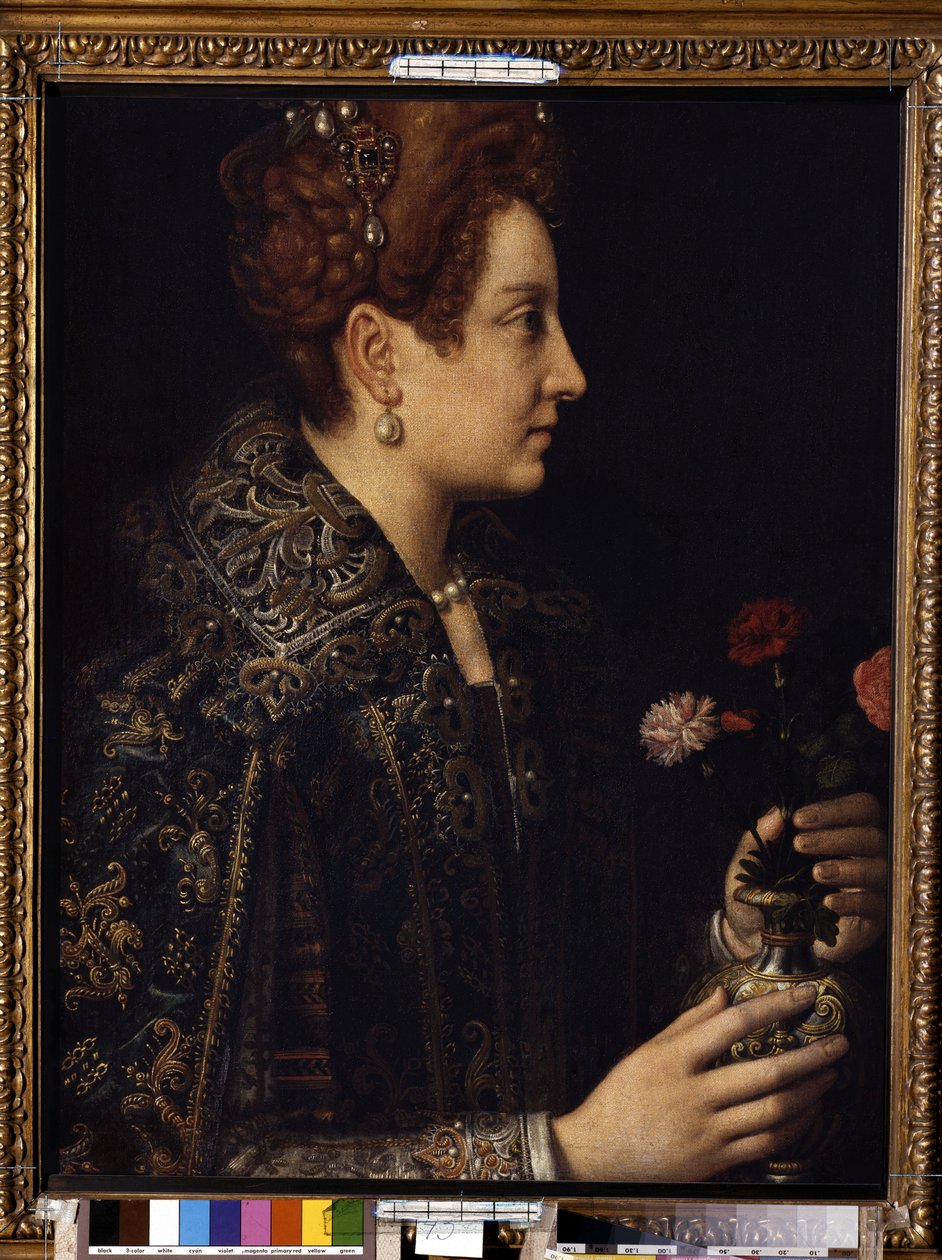 Porträt einer Frau im Profil von Sofonisba Anguissola