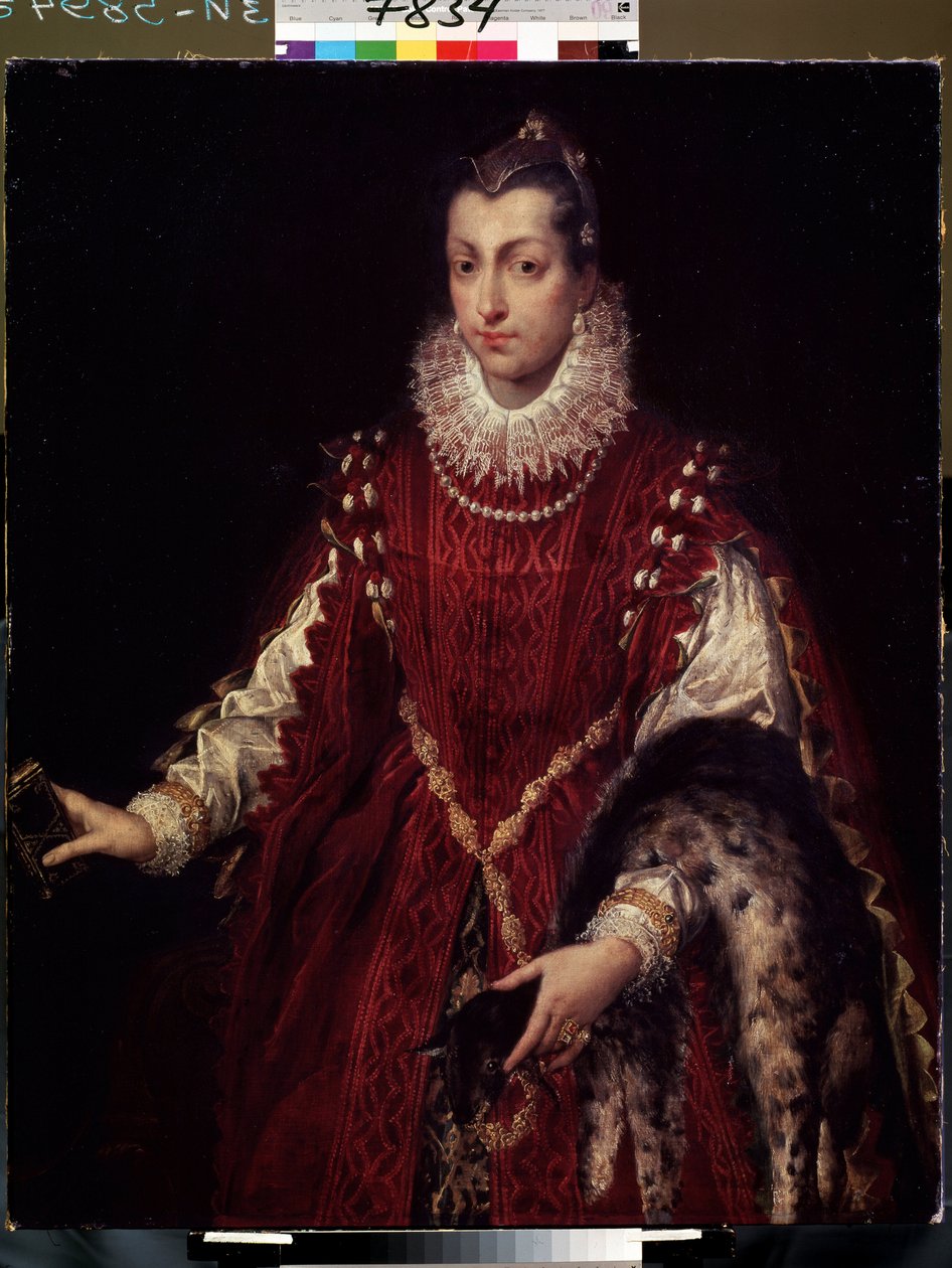 Porträt einer Patrizierin, Mitglied einer reichen Familie des mittelalterlichen Italiens von Sofonisba Anguissola