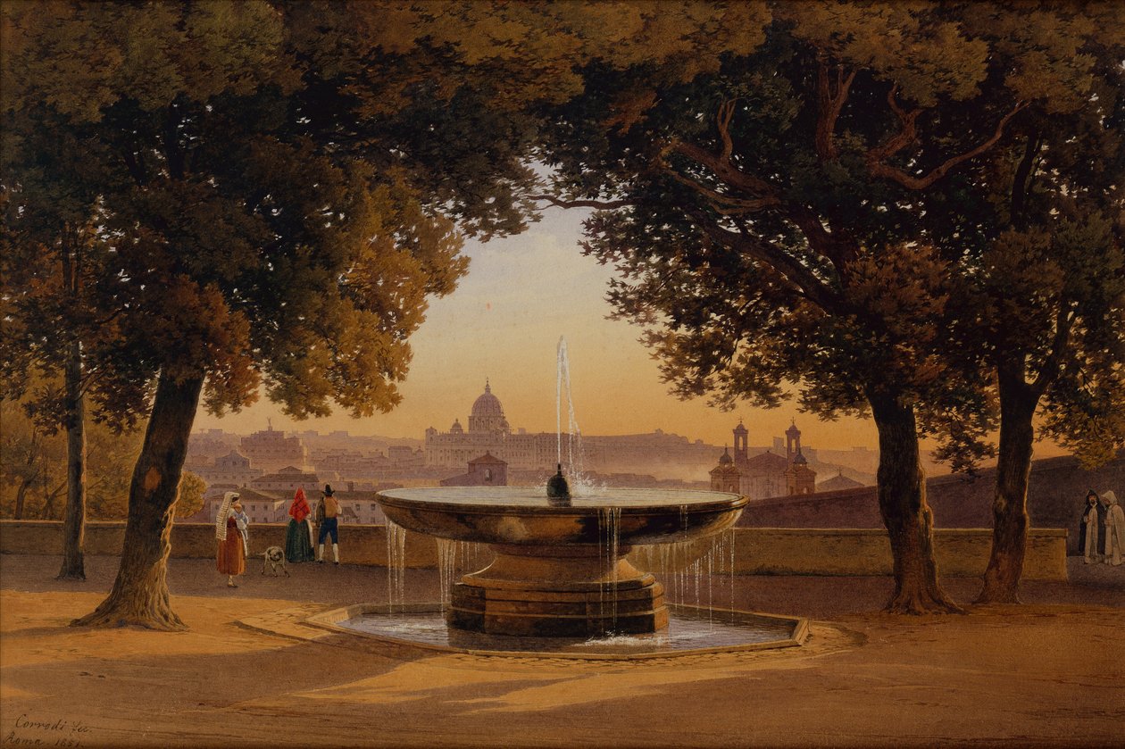 Der Brunnen der Villa Medici von Solomon Corrodi