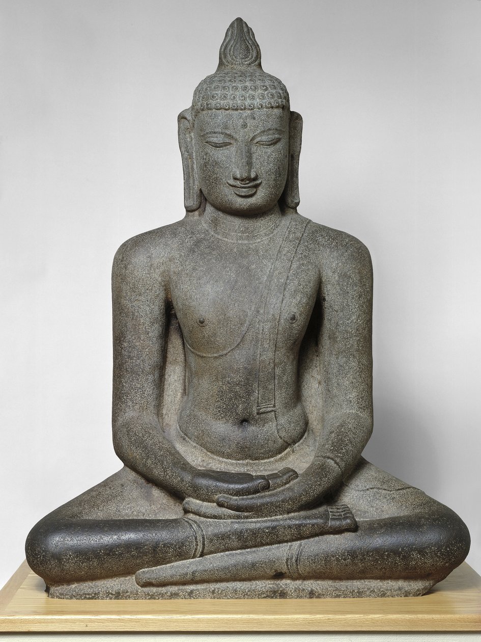 Buddha Shakyamuni in Meditation (Dhyanamudra), Chola-Periode, ca. 12. Jahrhundert von South Indian School