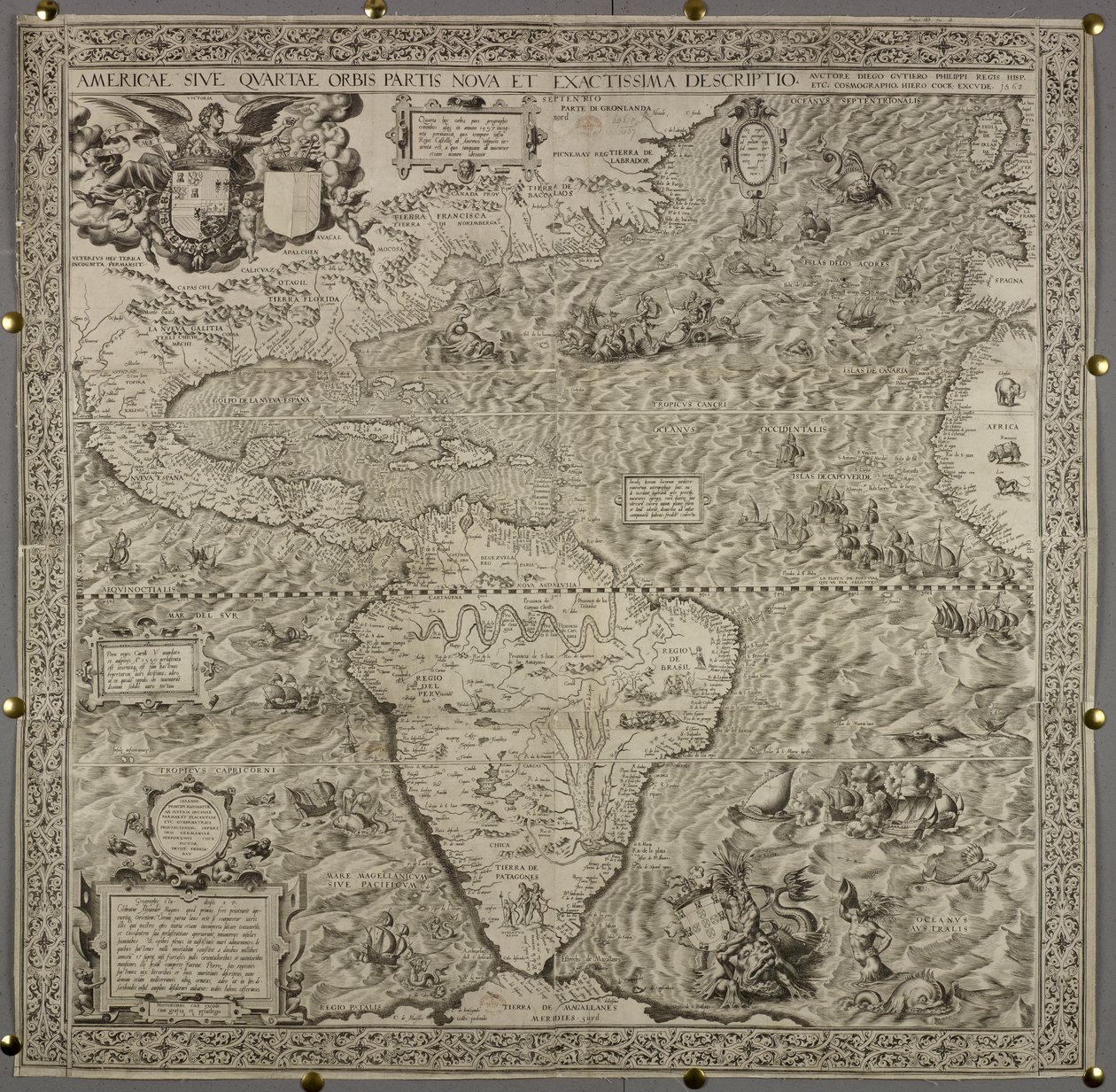Americae Sive Quartae Orbis Partis Nova Et Exactissima Descriptio von Spanish School