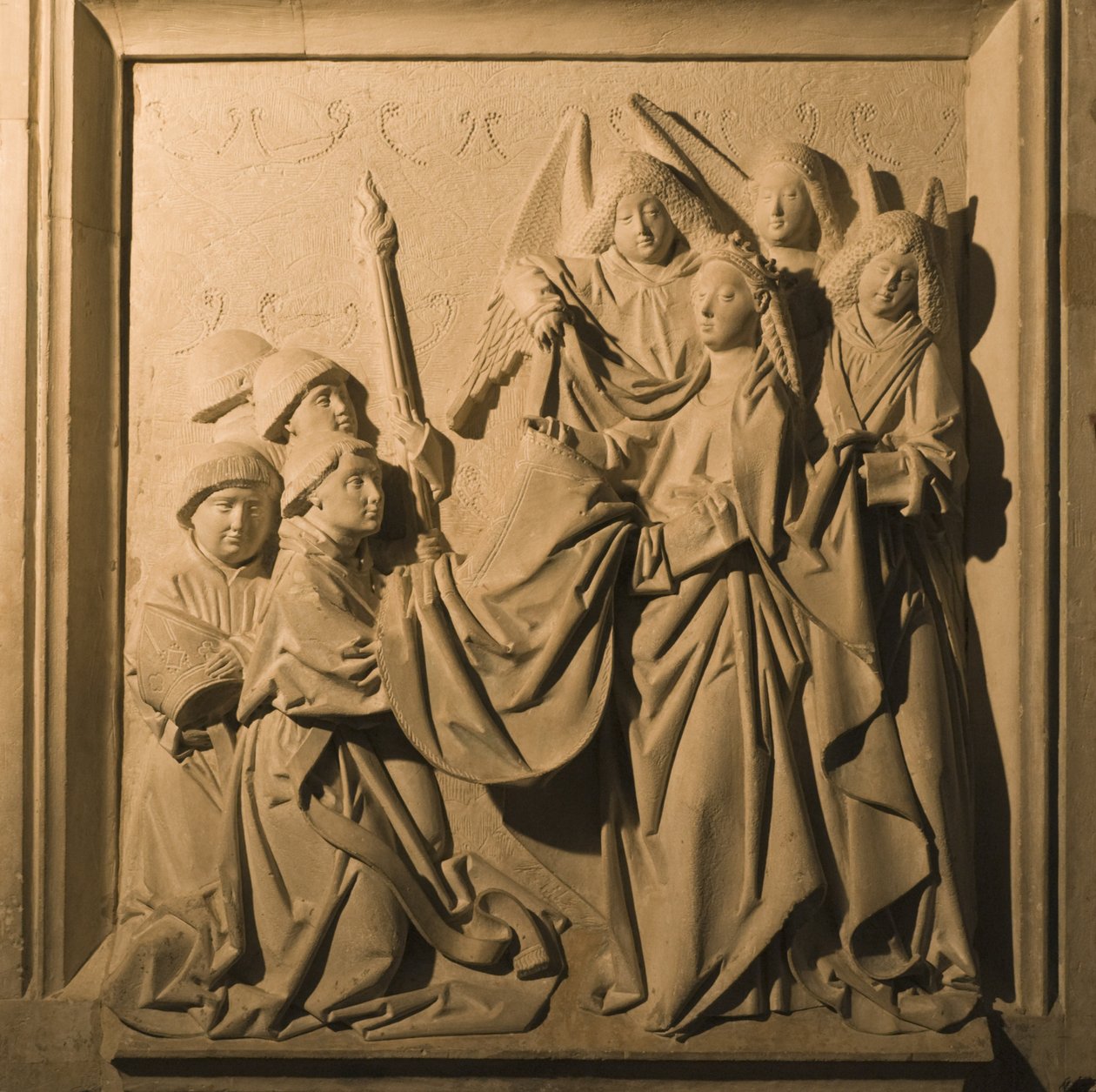 Basrelief von Saint Idelfonso, der sein Messgewand erhält, Innenraum der La Mezquita, Cordoba, 1507 von Spanish School