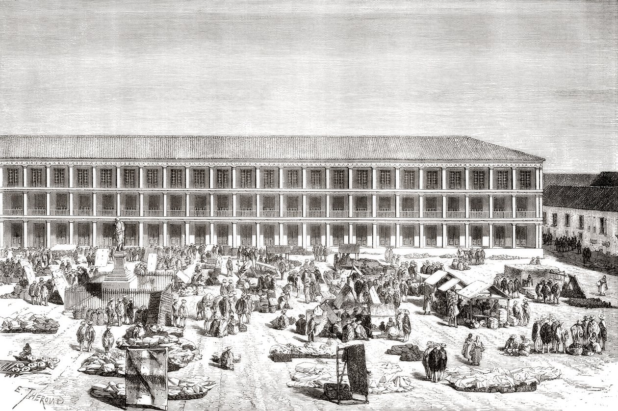 La Casa de los Portales, Plaza de Simon Bolivar, ehemals Plaza de la Constitución, Bogotá, Kolumbien von Spanish School