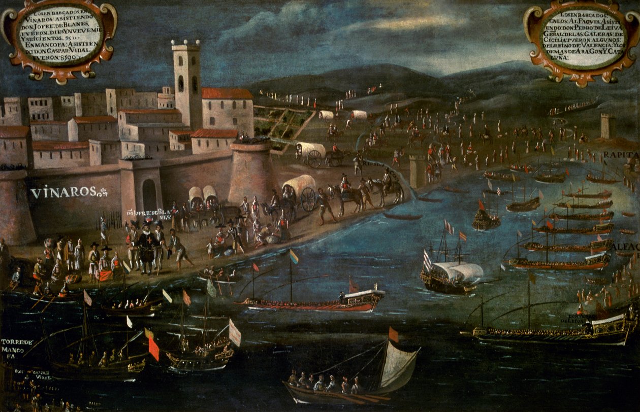 Maurisches Schiff im Grao von Vinaroz von Spanish School