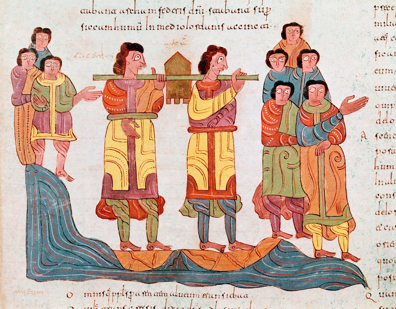 Mozarabische Kunst: „Transport der Heiligen Bundeslade nach Jerusalem“ von Spanish School