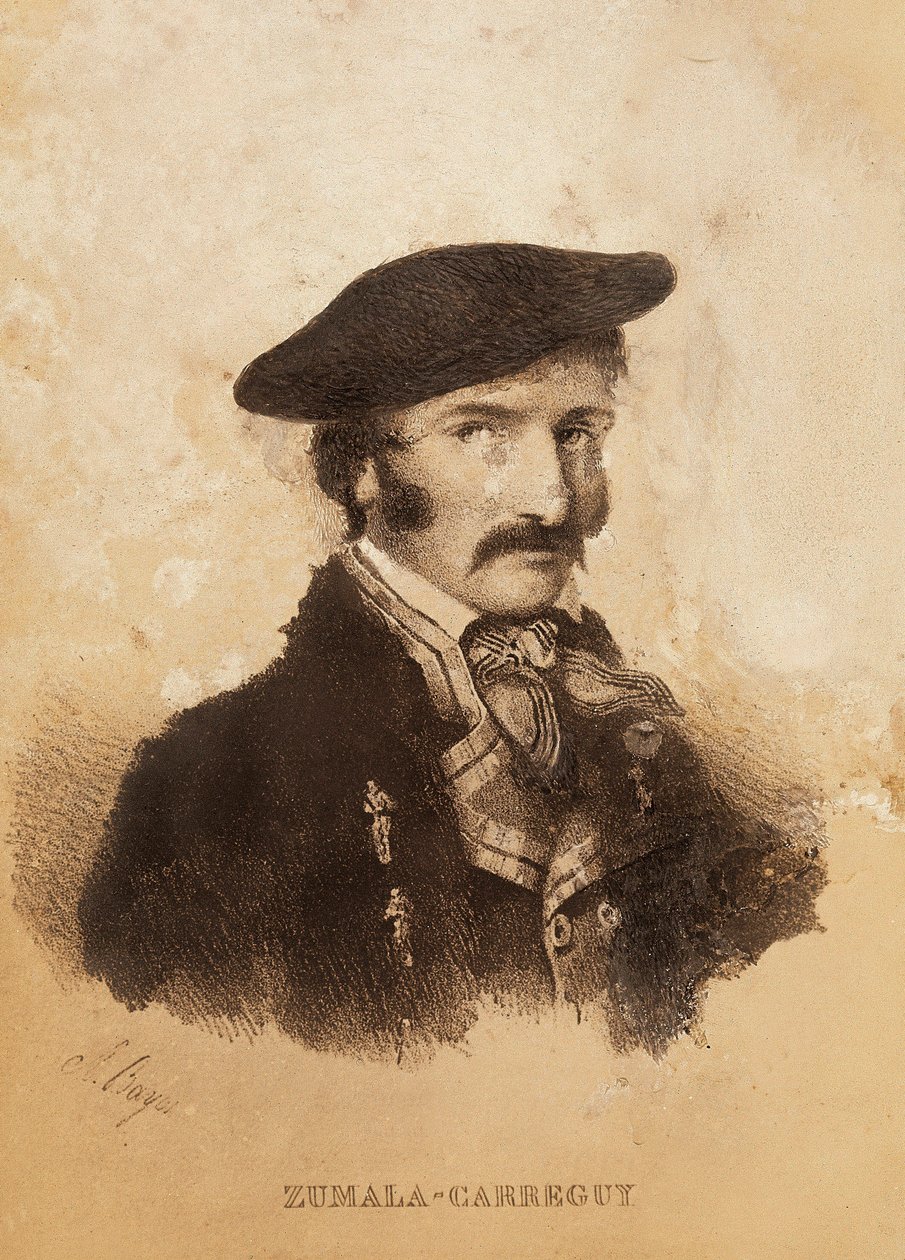 Porträt von Tomás de Zumalacárregui (1788-1835), Figur aus dem Spanischen Unabhängigkeitskrieg und dem Ersten Karlistenkrieg von Spanish School